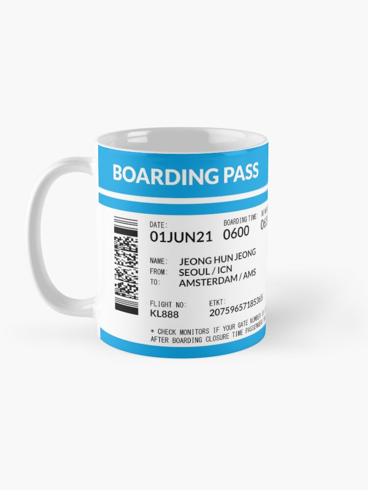 Alternate view of Boarding Pass 4000x1660 KL62 Coffee Mug