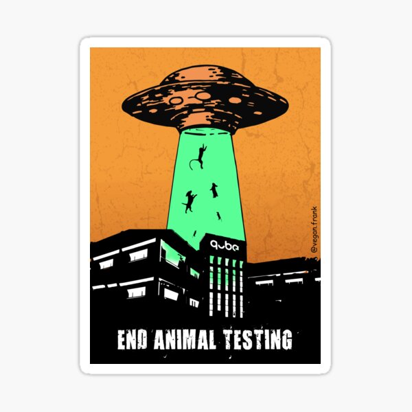 Aliens to the rescue - mission: Animal Testing Sticker