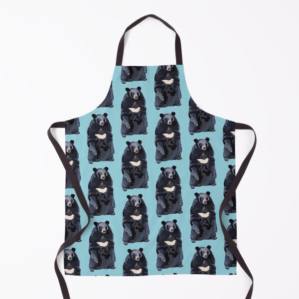 Item preview, M is For Moon Bear,Moon Bear Artwork – Striking Asiatic Black Bear Illustration and Wildlife Design designed and sold by PrettylittlepastelUk.
