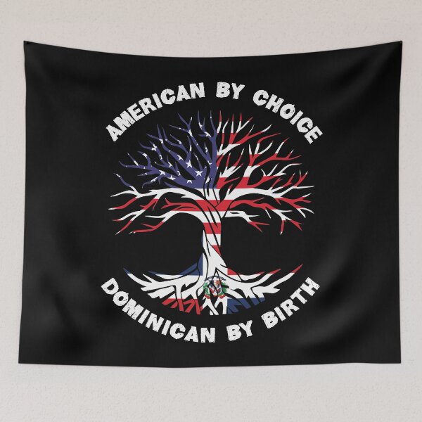 Item preview, Dominican By Birth American By Choice, Half Dominican Half American Flag, Dominican Roots Tree designed and sold by ArtsyloShop.