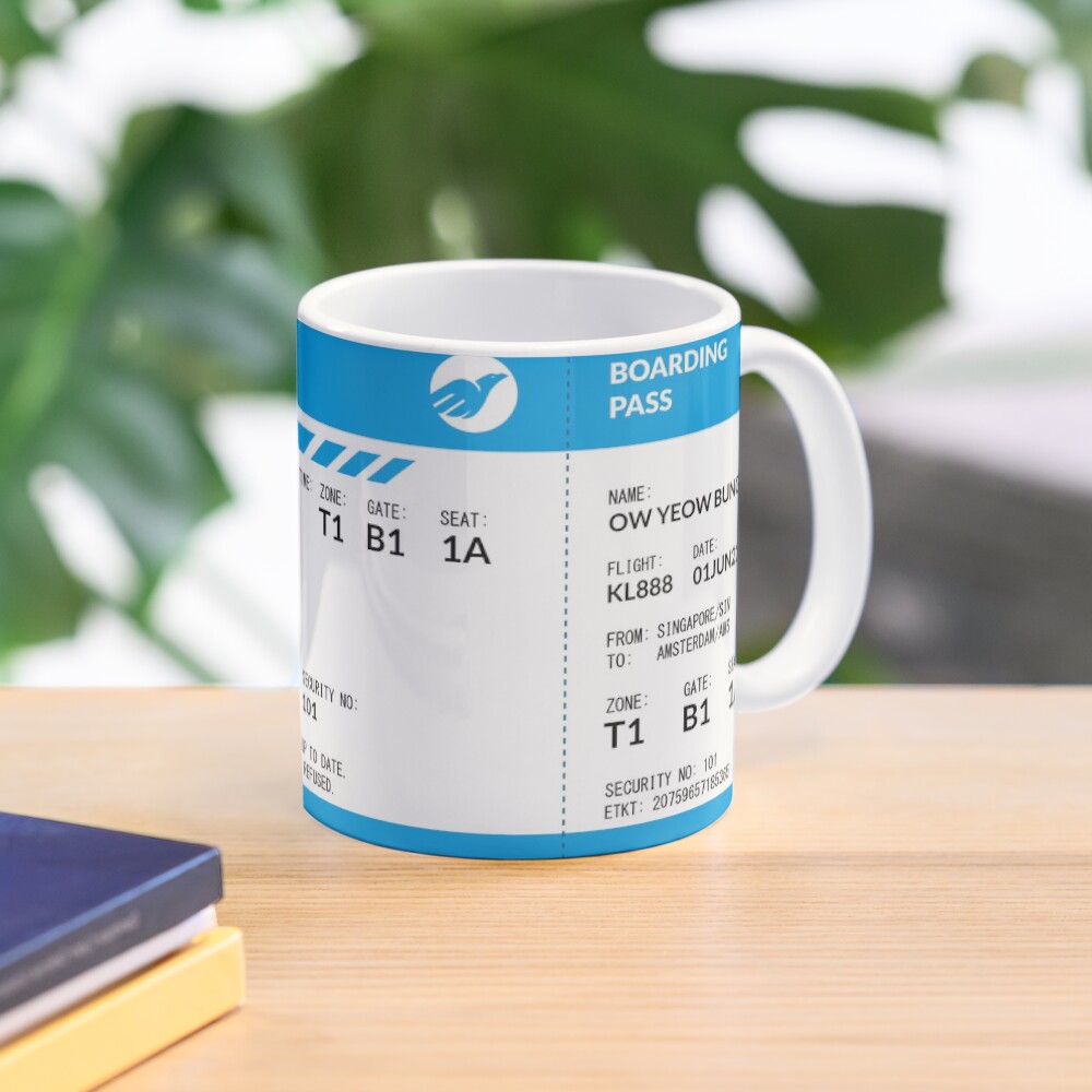 Boarding Pass 4000x1660 KL64 Mug