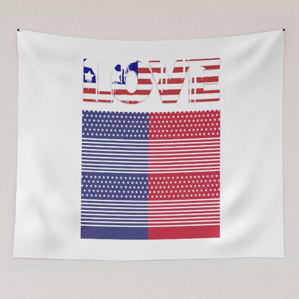 Item preview, USA Flag T-shirt : American Flag on America Shirt/Love Shirt designed and sold by Printoweb.