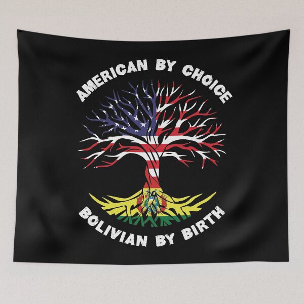 Item preview, Bolivian By Birth American By Choice, Half Bolivian Half American Flag, Bolivian Roots Tree designed and sold by ArtsyloShop.