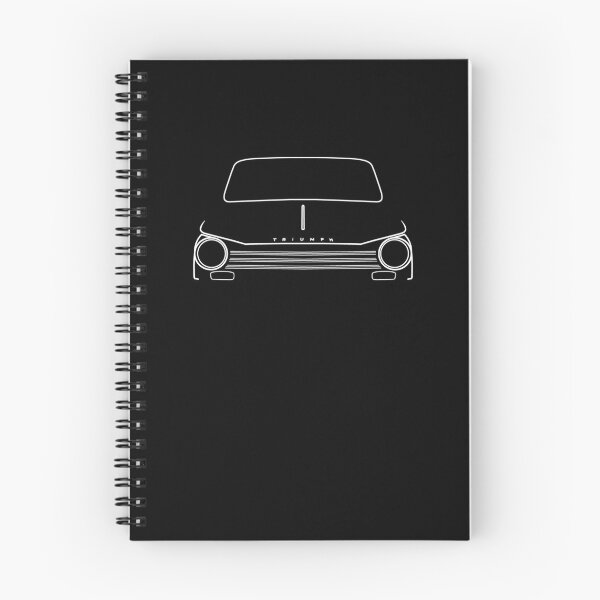 Item preview, Triumph Herald 13/60 classic 1960s British car white outline graphic designed and sold by soitwouldseem.