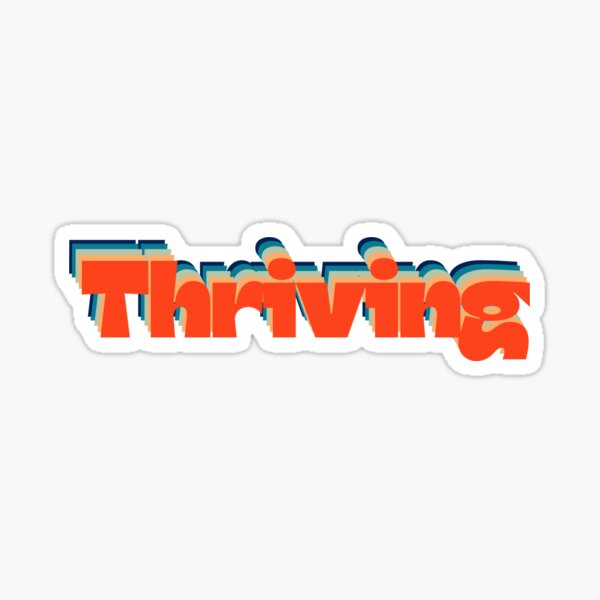 Colorful Vintage Thriving Sticker