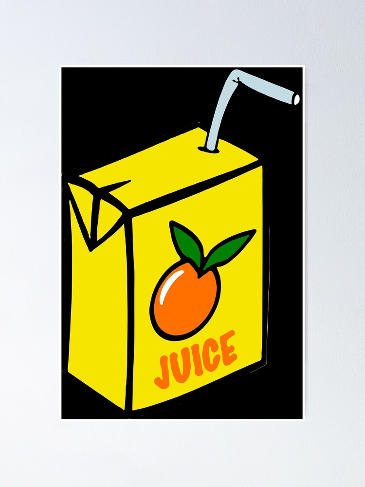 "orange juice box clipart" Poster for Sale by westjana Redbubble