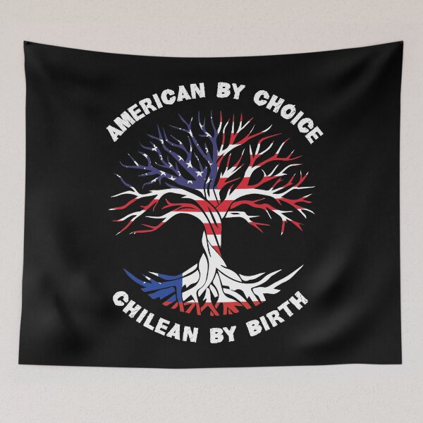 Item preview, Chilean By Birth American By Choice, Half Chilean Half American Flag, Chilean Roots Tree designed and sold by ArtsyloShop.