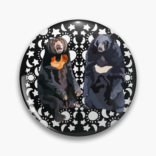 Item preview, Be The Sunbear Be The Moon Bear,Sun Bear and Moon Bear Artwork – Unique Bear Illustration and Wildlife Design designed and sold by PrettylittlepastelUk.
