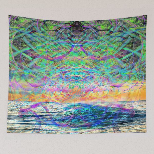 Item preview, Wave Grid Consciousness designed and sold by Discordant Dreams Art.