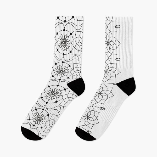 Item preview, print black lines  pattern black lines botanic black lines flower thin black designed and sold by PicForHome.