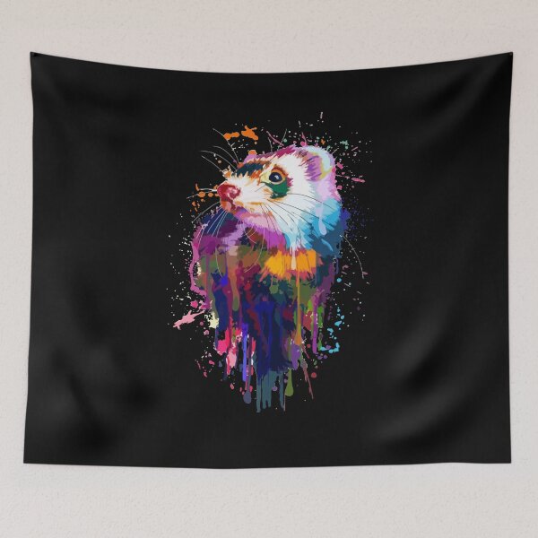 Item preview, Ferret Face Graphics Hand Drawn Splash Art Ferret Pet Lover designed and sold by Dressed For  Duty.