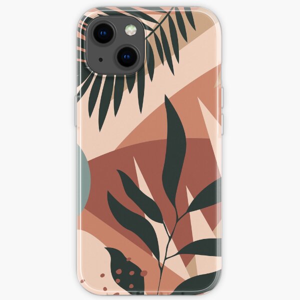 Abstract Tropical - Boho Abstract Plant Art iPhone Soft Case
