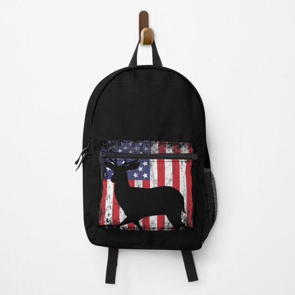 Artikelvorschau, Hirschjagd Amerikanische Flagge Weißwedel Buck Silhouette entworfen und verkauft von wilsonellis.