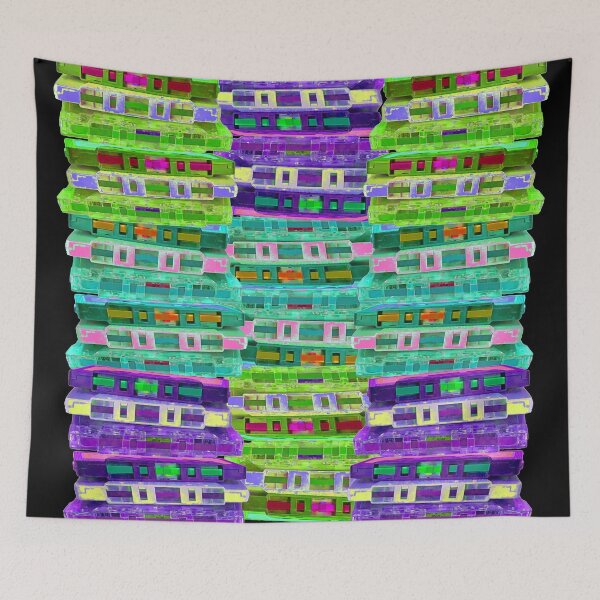Item preview, Fluoro Cassette Stacks designed and sold by Discordant Dreams Art.