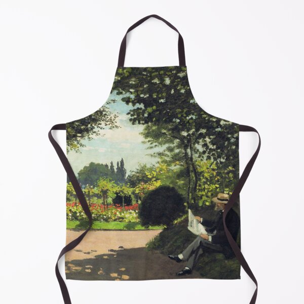 Item preview, Adolphe Monet Reading In The Garden 1866 - Claude Monet Painting designed and sold by molamode.