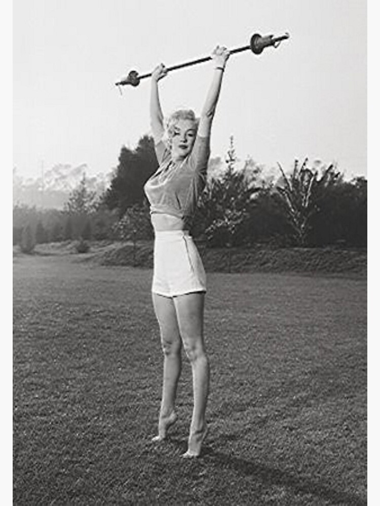 "Marilyn Monroe Workout Weights, Hollywood Photography" Poster for Sale