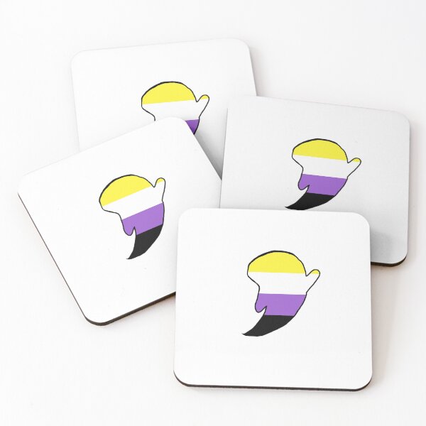 Item preview, non-binary pride flag ghost designed and sold by EmoGayWorm.