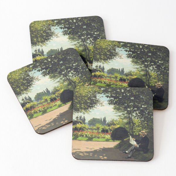 Item preview, Adolphe Monet Reading In The Garden 1866 - Claude Monet Painting designed and sold by molamode.