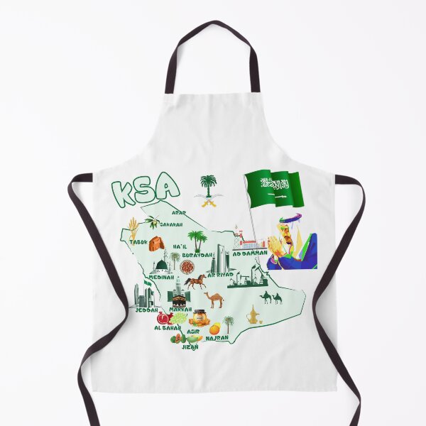 Item preview, Kingdom of Saudi Arabia Map tourist attractions cities flag the King Salman bin Abdelaziz Al Saud designed and sold by mashmosh.