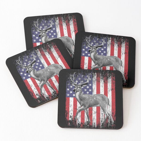 Item preview, Deer Hunting American Flag Whitetail Buck Sketch designed and sold by wilsonellis.