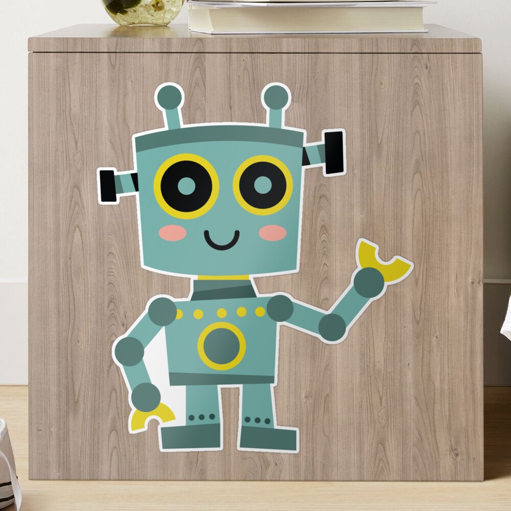 cute robot Sticker for Sale by Attiahbros