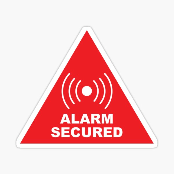 Icono De Protección De Alarma De Coche Con Una Pegatina De
