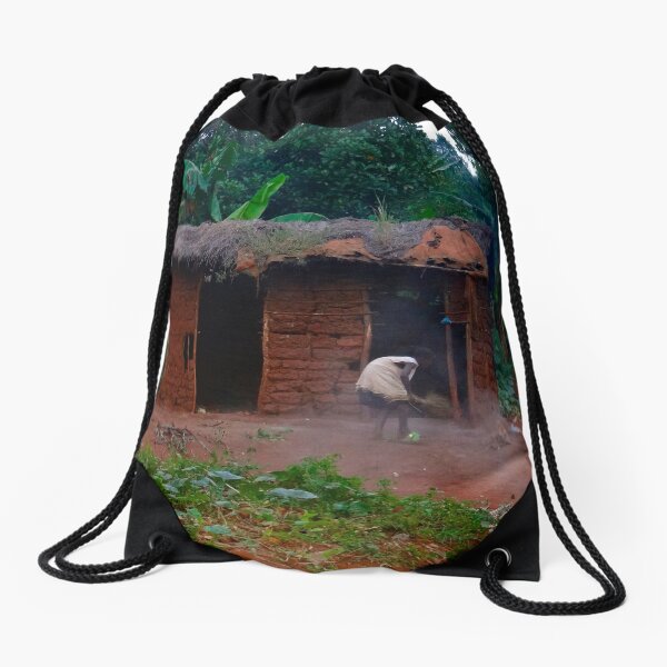 Housecleaning Africa style Drawstring Bag