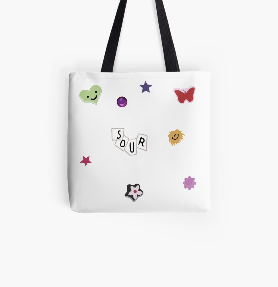 SOUR Olivia Rodrigo inspired embroidered pastel tote bags