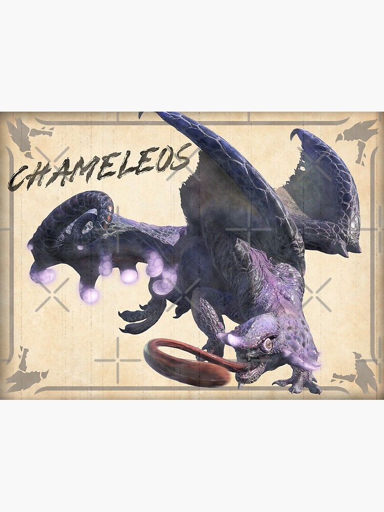 Monster Hunter Rise Chameleos Poster By VelvetZone Redbubble   Flat,750x,075,f Pad,750x1000,f8f8f8 