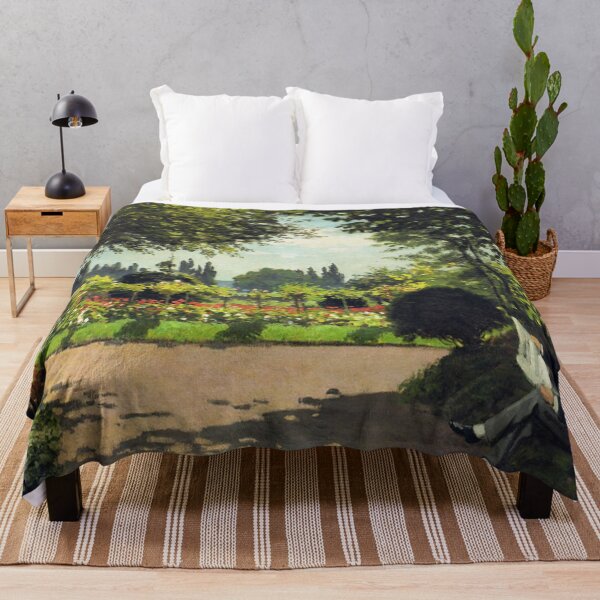 Item preview, Adolphe Monet Reading In The Garden 1866 - Claude Monet Painting designed and sold by molamode.