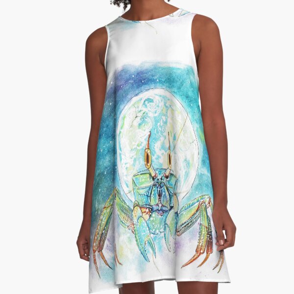 Galaxy Krabbe A-Linien Kleid
