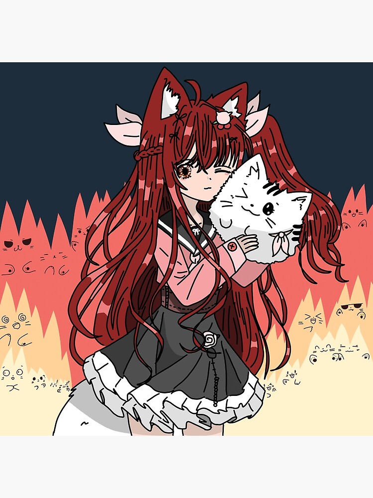 Fictional Character Mythical Creature Supernatural - Black Kitsune Anime  Girl, HD Png Download , Transparent Png Image - PNGitem