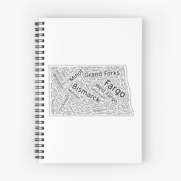 Item preview, North Dakota Cities Map designed and sold by fargomemeteam.
