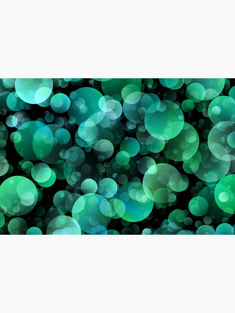 Discover Green bubbles Bath Mat
