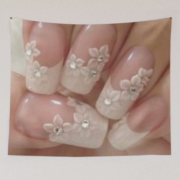 Item preview, Beautiful white tips nails designs. designed and sold by Lan thi Nguyen.