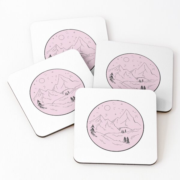 Item preview, Mountain Range - Pink designed and sold by stickr-boutique.