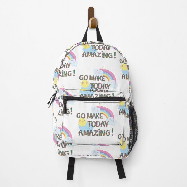 Item preview, Go make today amazing, rainbow & flowers designed and sold by Yellowsprint.