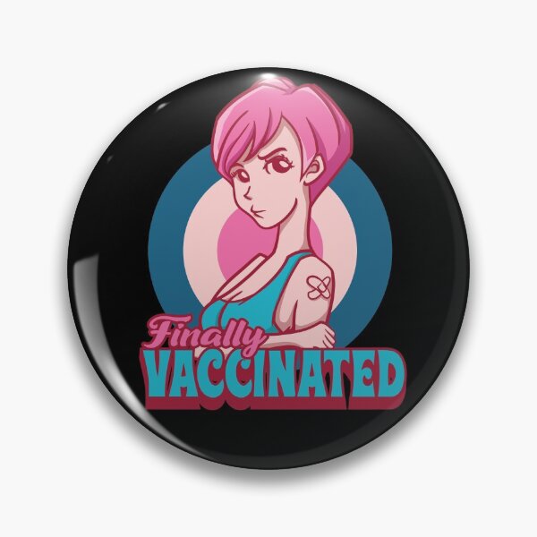 Item preview, Finally I am Vaccinated girl designed and sold by pixeldsigns.