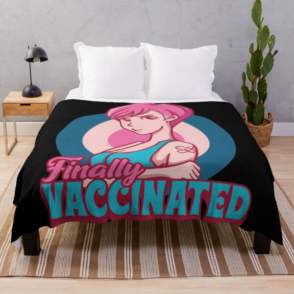 Item preview, Finally I am Vaccinated girl designed and sold by pixeldsigns.