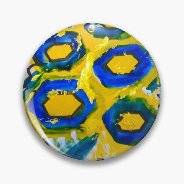 Item preview, Coloured Hexagons In Black Net designed and sold by Artcartstart.