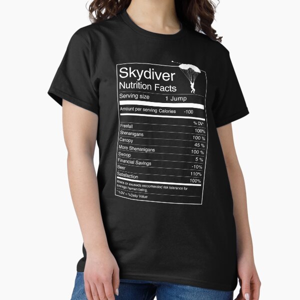 Aperçu de l'œuvre Nutrition des parachutistes – Design amusant créée et vendue par SkydiveApparel.