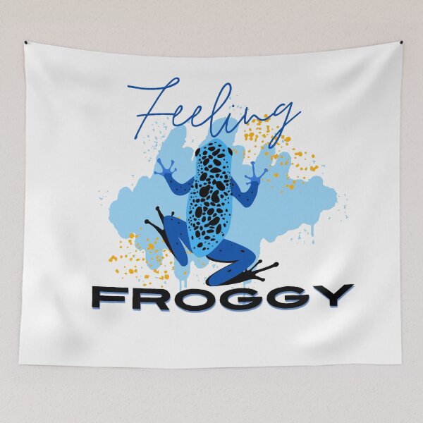 Item preview, Feeling Froggy Blue Spotted Frog designed and sold by indigofox-x.