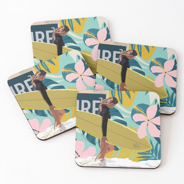 Aperçu de l'œuvre Graphique de Surf Girl créée et vendue par Tiny-Designs-UK.