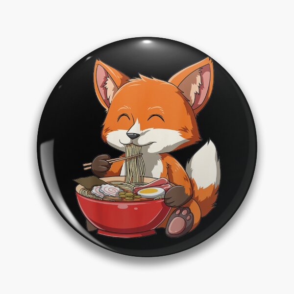 Item preview, cute fox eat ramen, ramen noodles,foodies , Anime lovers designed and sold by justbejoker.