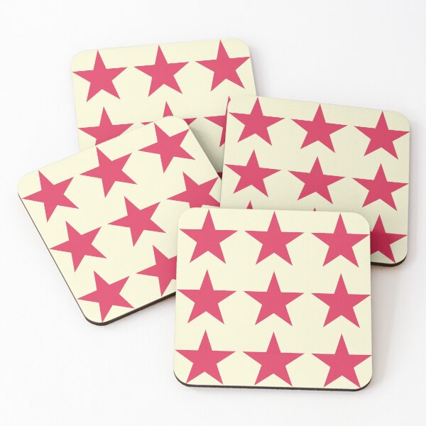 Item preview, Large RASPBERRY PINK and CREAM STARS designed and sold by RachelMacht.