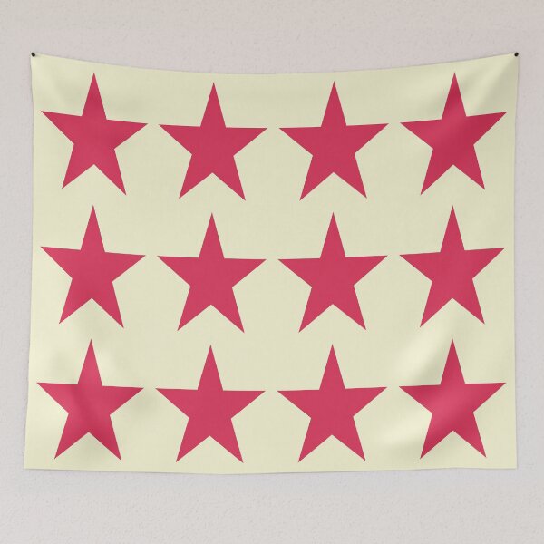 Item preview, Large RASPBERRY PINK and CREAM STARS designed and sold by RachelMacht.