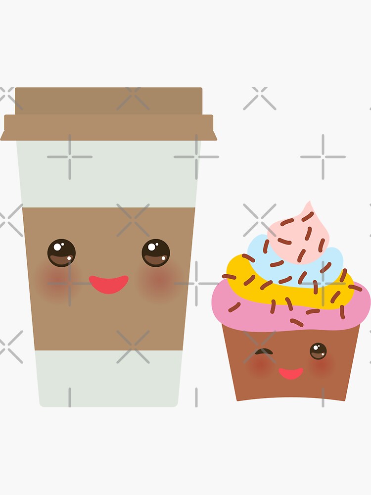 &amp;quot; Schokoladen Cupcake. Kawaii niedliches Gesicht mit Augen und Lächeln ...