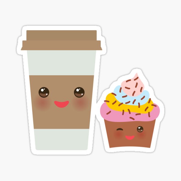 &amp;quot; Schokoladen Cupcake. Kawaii niedliches Gesicht mit Augen und Lächeln ...