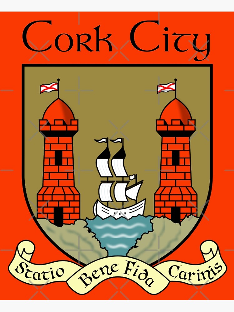 "Coat of Arms of Cork City, County Cork" Poster by Shav Redbubble