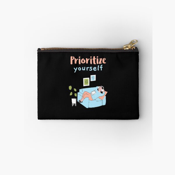 Item preview, Prioritize yourself - young woman chilling couch music designed and sold by GLwithUs.